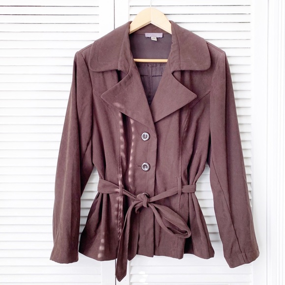 Laura Scott Jackets & Blazers - Laura Scott Brown Suede Blazer NWOT